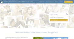 Desktop Screenshot of lifecarecenterofwestbridgewater.com